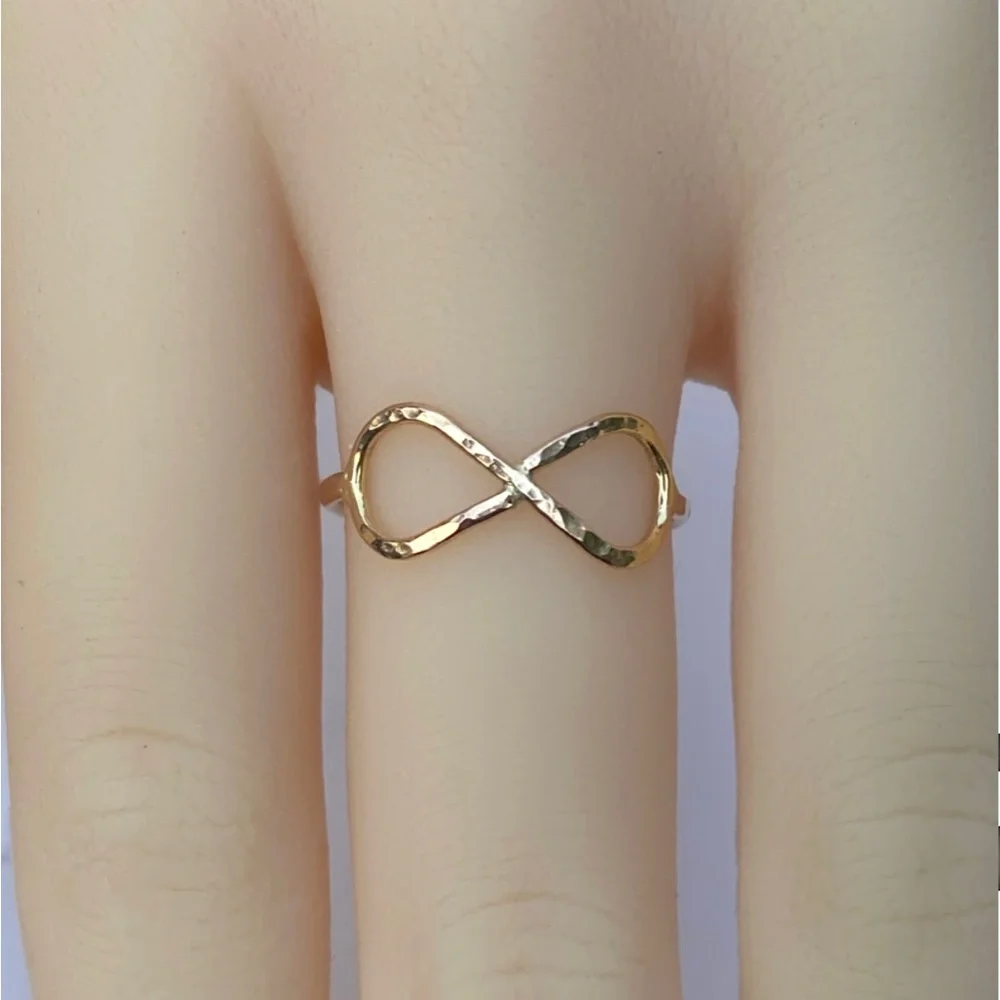 Infinity Symbol ring, handmade 14k Gold filled ring, made to order - Picture 6 of 7